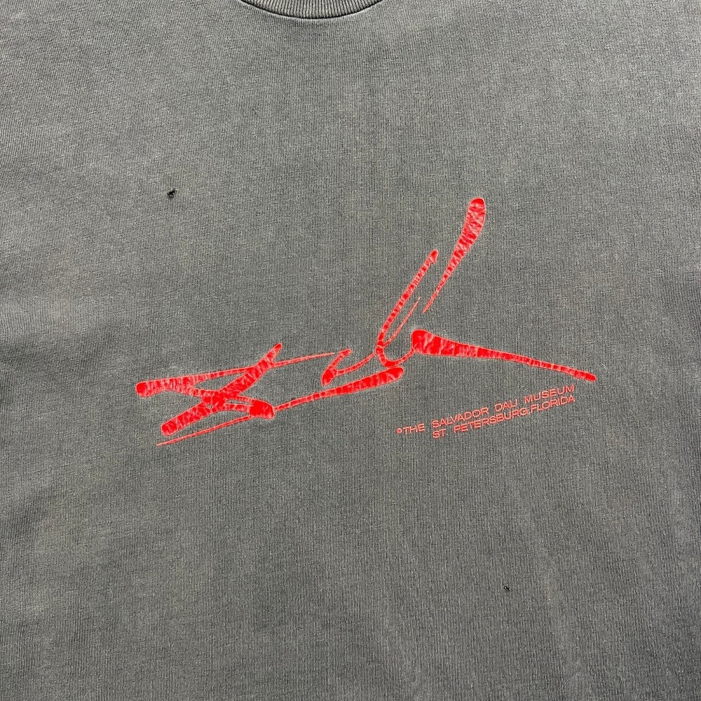 Vintage Salvador Dali Museum Signature St Pete T-Shirt Men's L Faded Black 90s - Picture 4 of 9